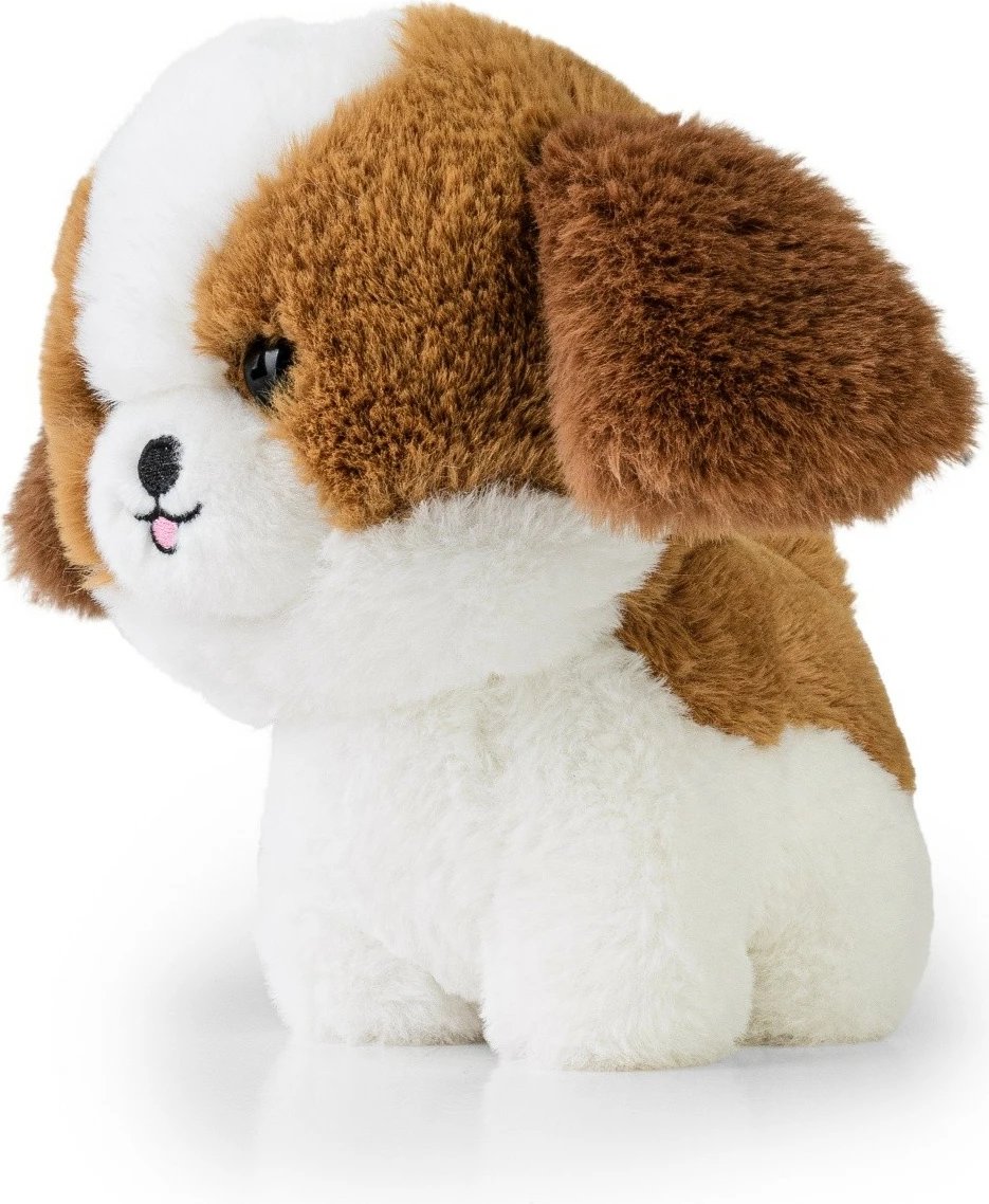 Lodër pelushi qen Teddy Pets Daffi Shih Tzu, 19cm, kafe/bardhë
