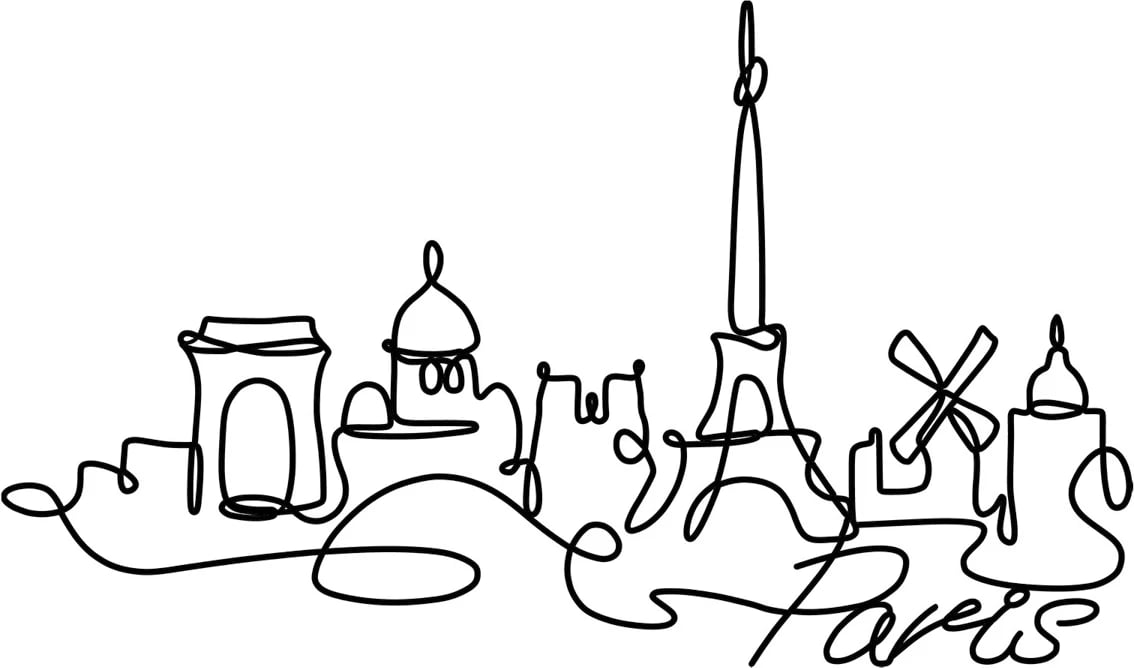 Aksesor dekorativ metalik për mur, Wallity, Paris