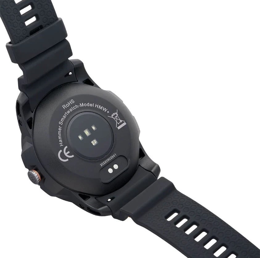 Orë inteligjente myPhone Hammer Watch Plus, me GPS dhe matës të pulsit, e zezë-portokalli