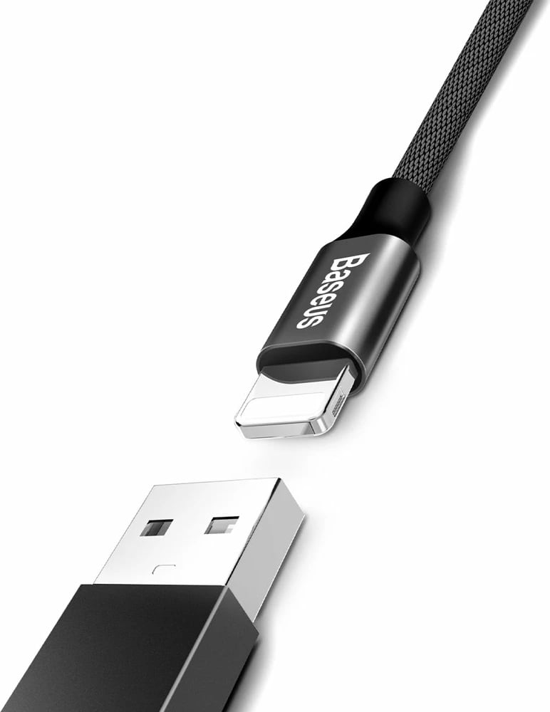 Kabllo Baseus Yiven USB në Lightning, 1.2m, e zezë