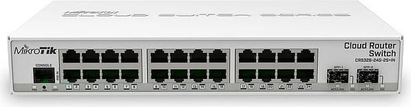 Switch MikroTik CRS326-24G-2S+IN, Managed, Gigabit Ethernet, PoE, Rack mounting, Bardhë