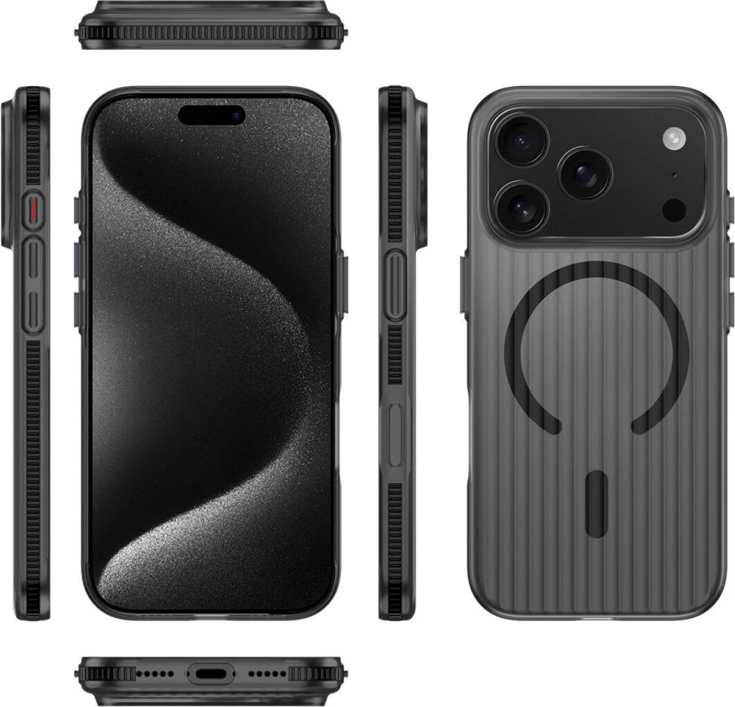 Mbështjellës 4smarts për iPhone 17 Pro, MagSafe, 6.3 inç, i zi