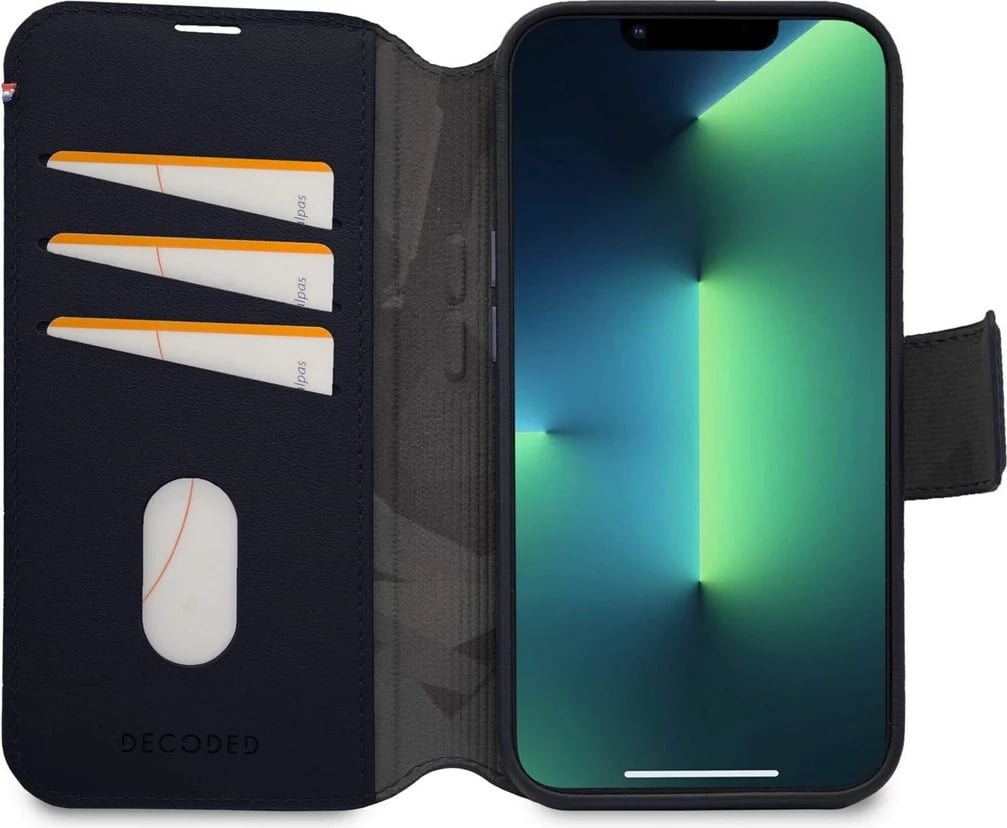 Mbështjellës për celular, No name, D23IPO14MDW5NY, për Apple, lëkurë, navy