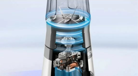 Blender tavoline mini, Bosch, MMB2111S, 0.6 L, 450 W, shishe ToGo, e zezë/argjendtë