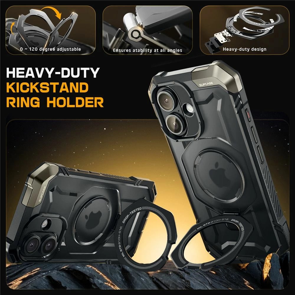 Mbështjellës Supcase UB Grip Mag me MagSafe për iPhone 15 Pro Max, Zi