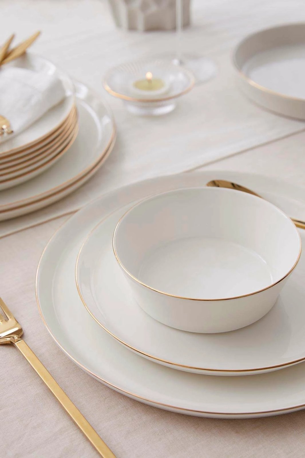 Set enësh për drekë (24 copë), Hermia Concept, BNVFR24Y2A20, ngjyrë ari