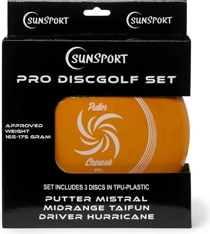 Set disqe për Disc Golf Tactic Sunsport Pro, 3 copë, multingjyrësh