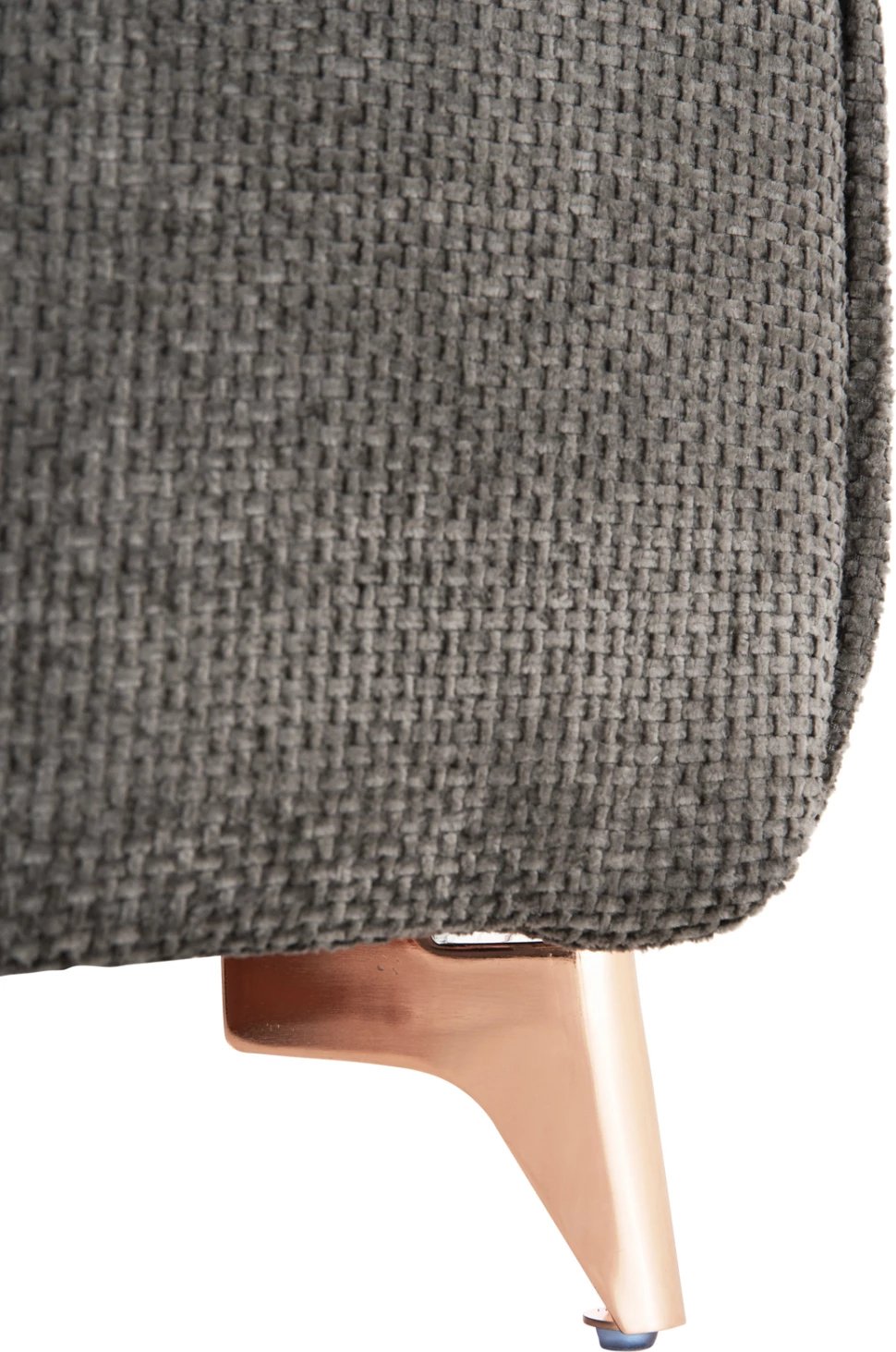 Divan qoshe i kthyeshëm MAILO, FH6071.02, pëlhurë gri e errët, këmbë metalike, 300x150x80H cm