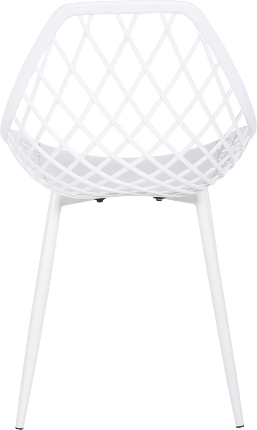 Karrige polipropileni LIO FH9524.11, ngjyrë e bardhë, këmbë metalike të bardha, 52x53x82H cm