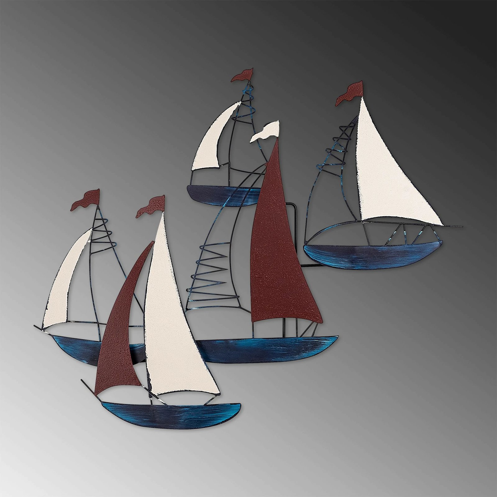 Aksesor dekorativ metalik për mur Wallity, Kadirga