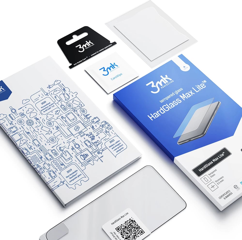 Xham mbrojtës 3mk HardGlass Max Lite për iPhone 14 Pro Max, i zi