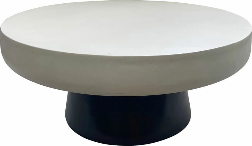 Tavolinë kafeje Mykonos, e bardhë-e zezë, 90x90x39cm