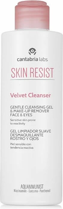 Xhel pastrues fytyre dhe sysh uniseks Cantabria Labs Skin Resist Velvet Cleanser 200ml