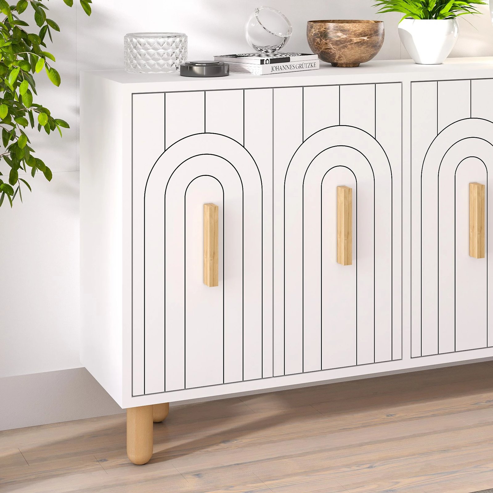 Konsolë Skye Decor, e bardhë, Tiger