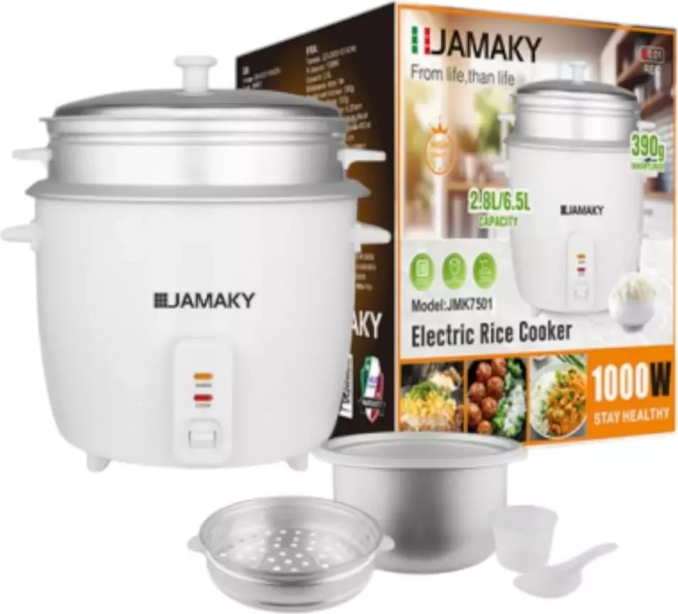 Tenxhere Elektrike Për Oriz JAMAKY JMK7501 (Bardhë)