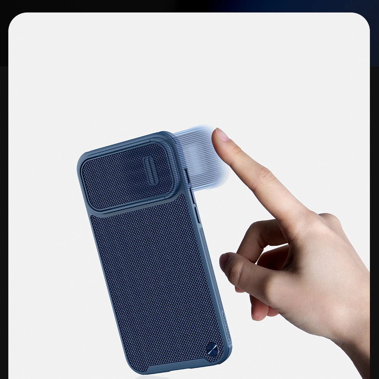 Mbështjellës Nillkin Textured S Case për iPhone 14, me kapak kamere, e gjelbër