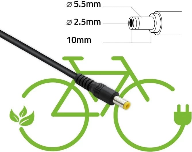 Karikues Qoltec 50761 për bateri e-bike, 42V, 2A, Zi