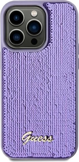 Mbështjellës Guess Sequin Script Metal për iPhone 14 Pro, vjollcë Mbështjellës Guess Sequin Script Metal për iPhone 14 Pro, vjollcë