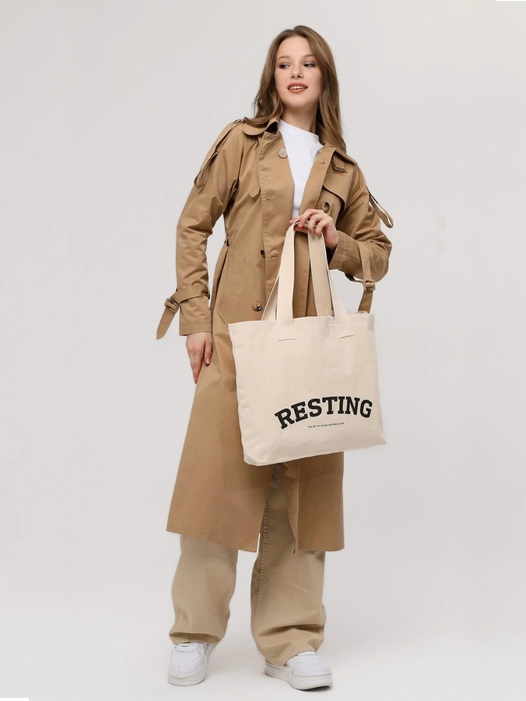 Çantë tote Zoozie Bags, krem, 2068