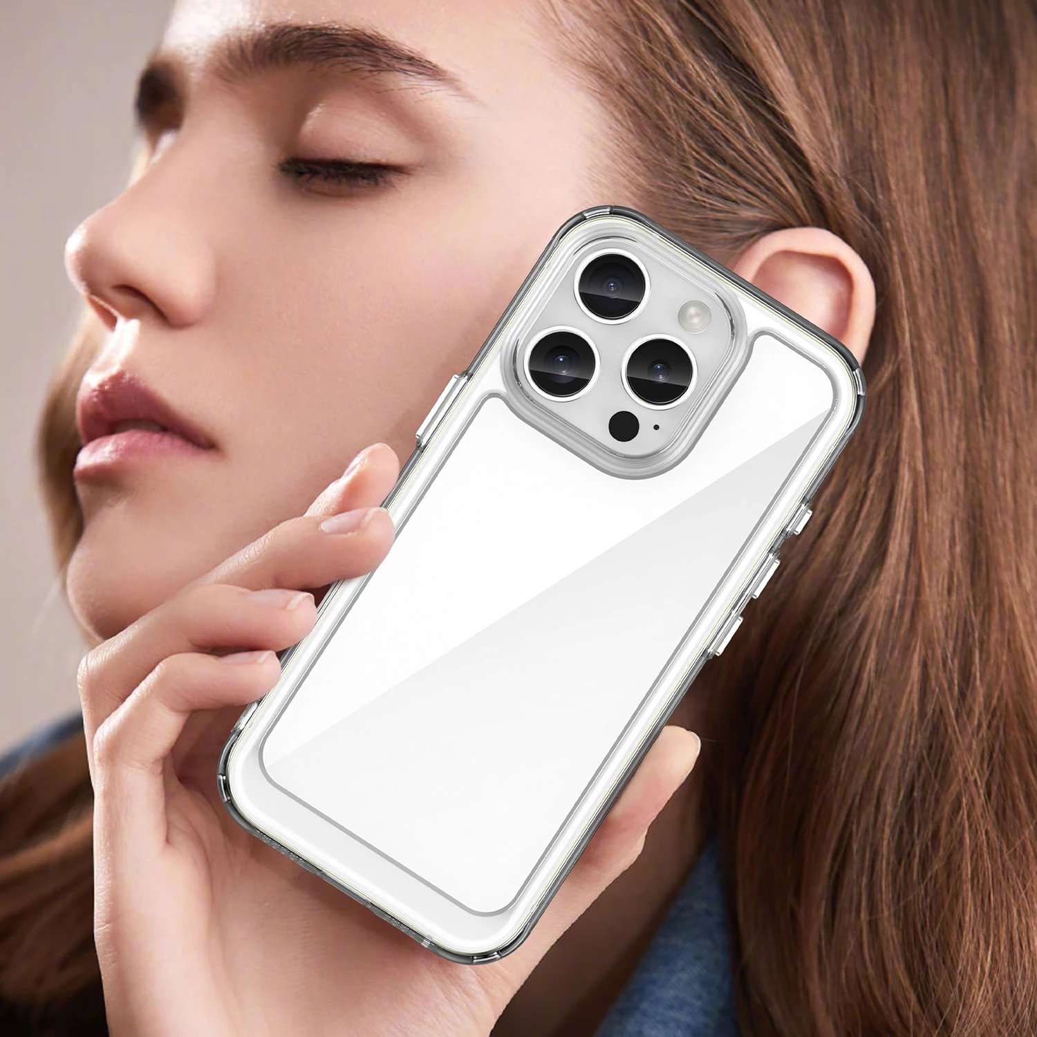 Mbështjellës Hurtel Outer Space Case për iPhone 16 Pro Max, transparent