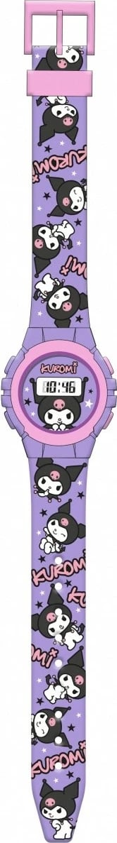 Orë digjitale, Hello Kitty Kuromi, KU00002, për fëmijë, ekran digjital, bateri LR41, shumëngjyrëshe