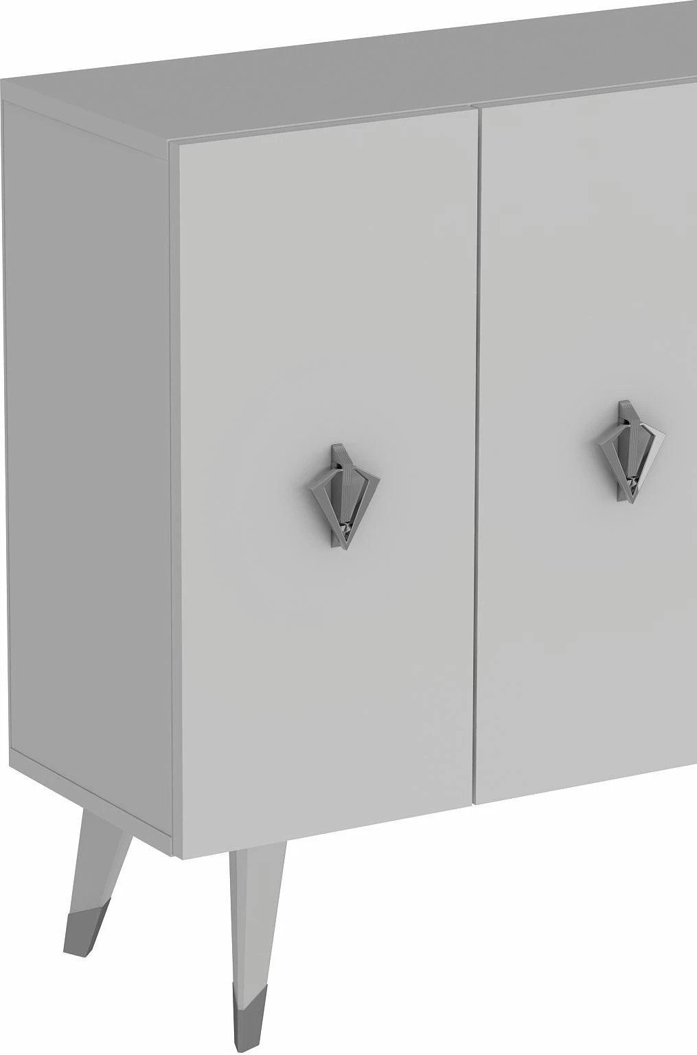 Konsolë Skye Decor, 8163KM-32, e bardhë, argjend