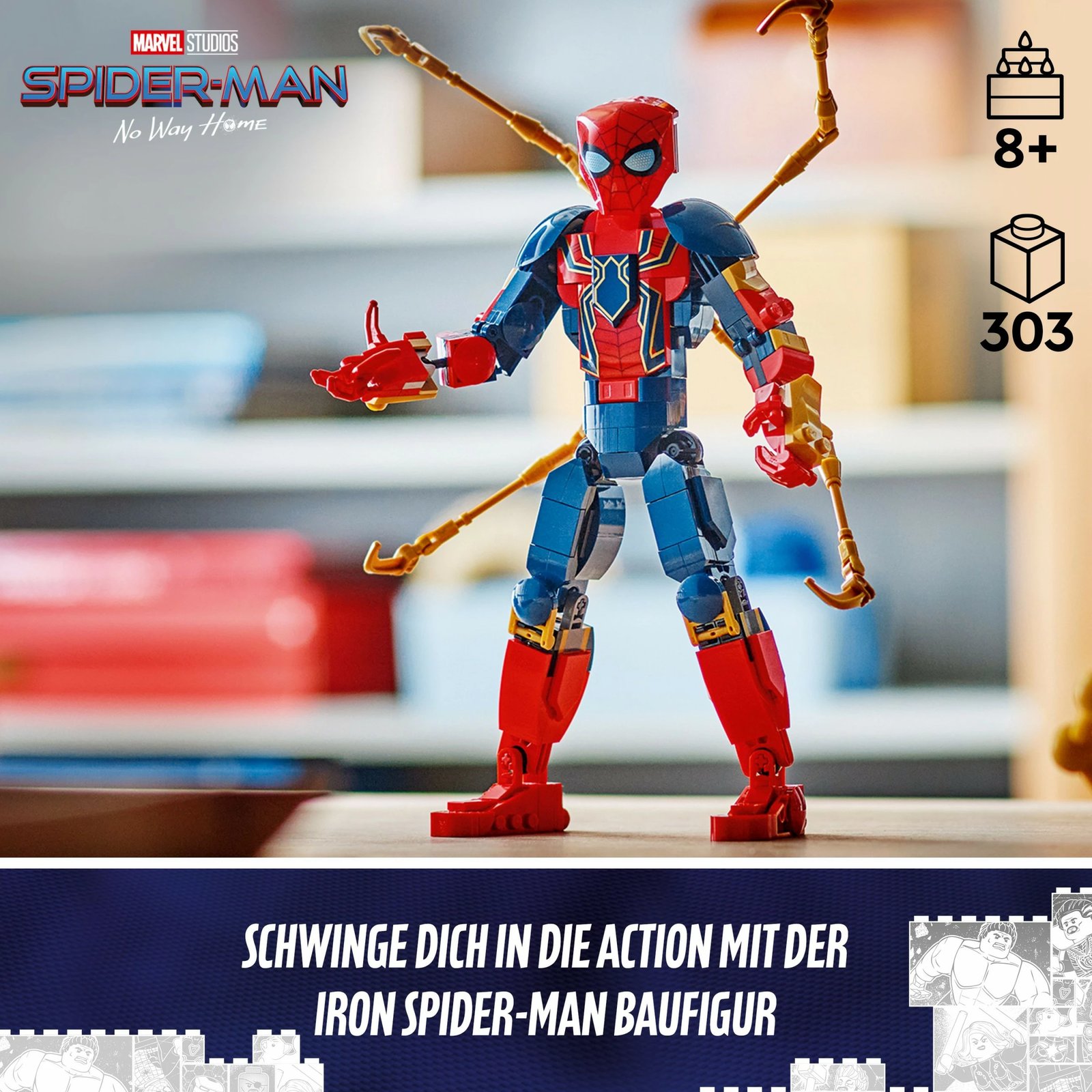 Set ndërtimi LEGO Iron Spider-Man 76298, 303 pjesë, shumëngjyrësh Set ndërtimi LEGO Iron Spider-Man 76298, 303 pjesë, shumëngjyrësh