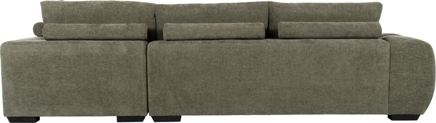 Kënd divan (djathtas) COVEN FH3266.04R, pëlhurë e gjelbër, 298x102-208x85H cm