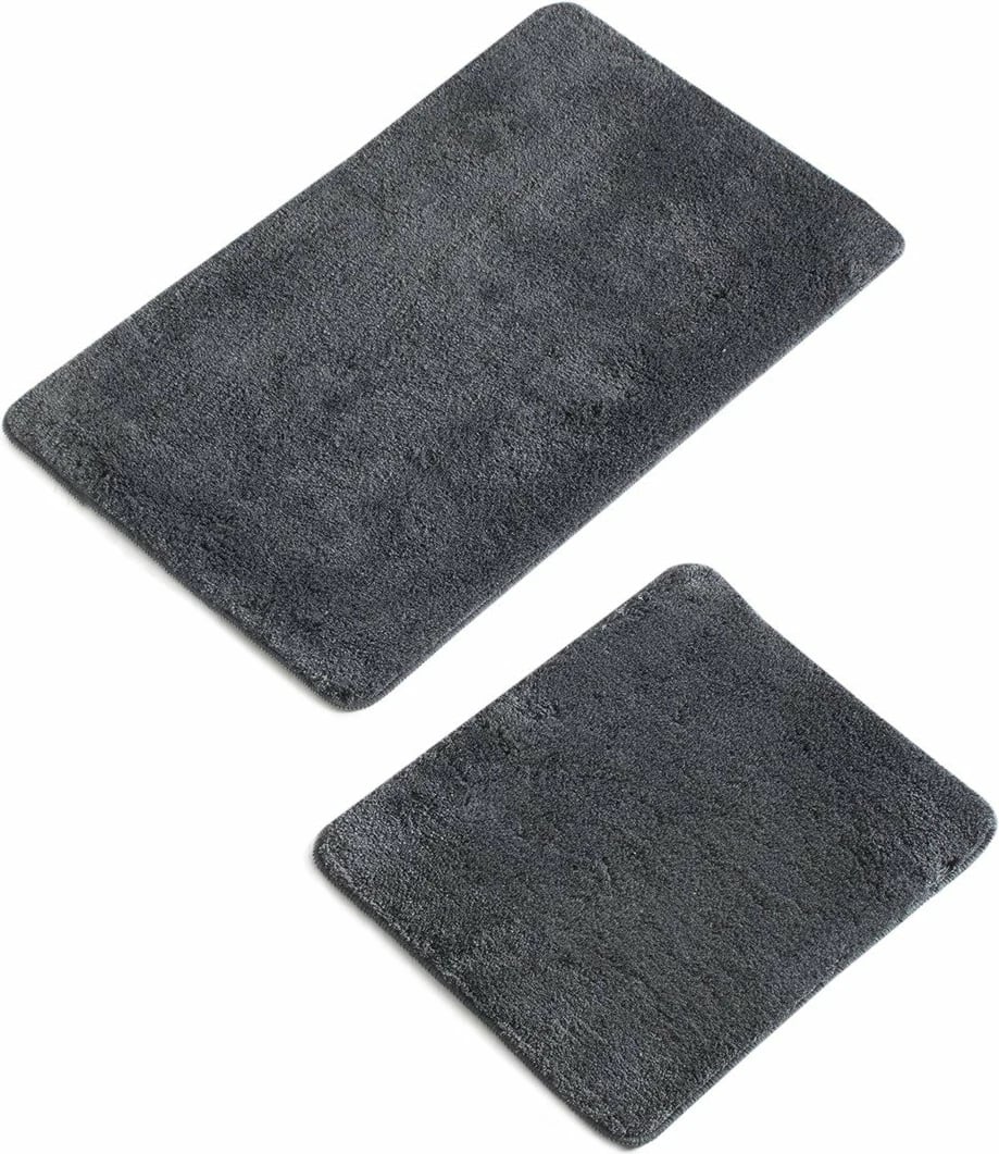 Set tapetesh për banjo akrilik (2 copë), ngjyrë antracit, Mijolnir