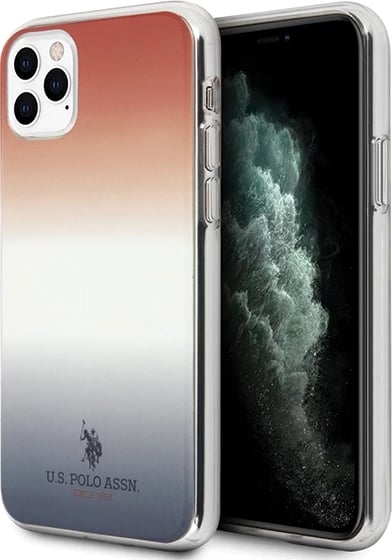 Mbështjellës U.S. Polo Assn. USHCN65TRDGRB për iPhone 11 Pro Max, Pattern Gradient, kuqe/kaltër