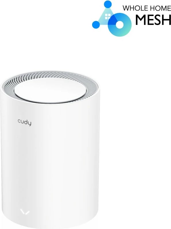 Sistem WiFi Mesh Cudy M1800, AX1800, 1-Pack, i bardhë