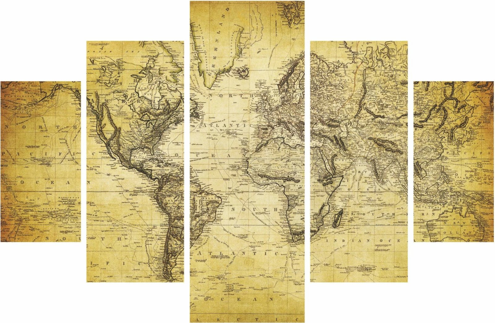 Pikturë dekorative MDF, 5 pjesë, Wallity, ST002