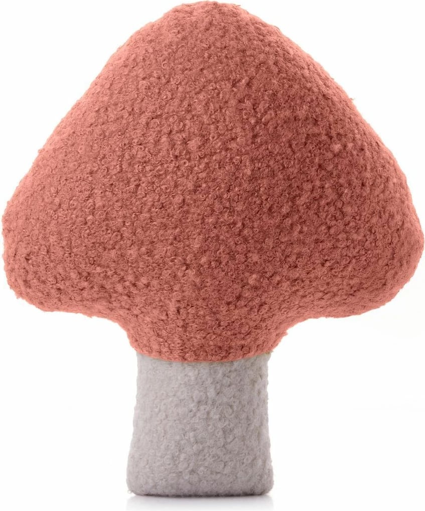 Jastëk dekorativ kërpudhë, rozë-bardhë, Evila Originals, 38x35cm