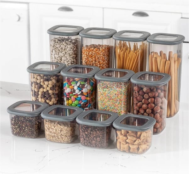 Set kuti për organizim (12 copë), ngjyrë antracit, BNMPOLYAS12-51217