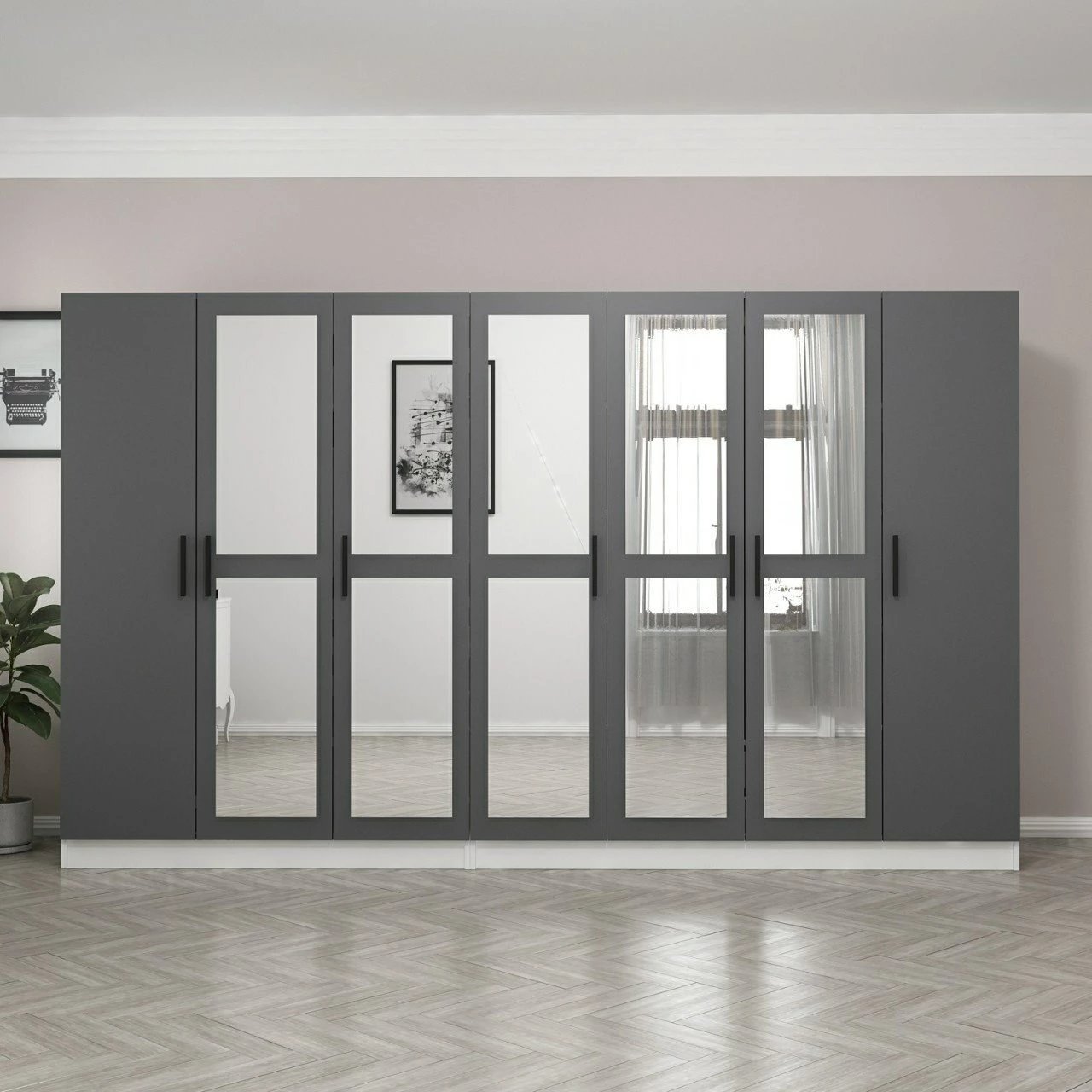 Dollap Skye Decor, ngjyrë antracit, Kale - 5071