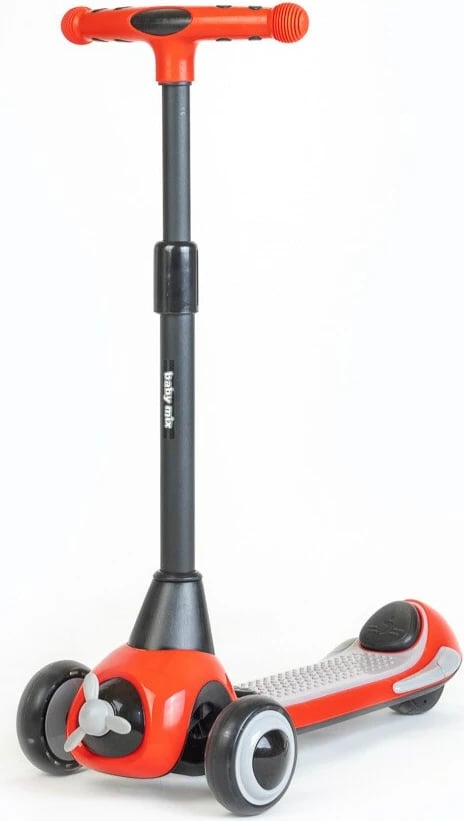 Skuter elektrik fëmijësh, Baby Mix Moovi, 100W 14.8V, shpejtësi 8-10 km/h, bateri 2Ah, moshat 3+, e kuqe