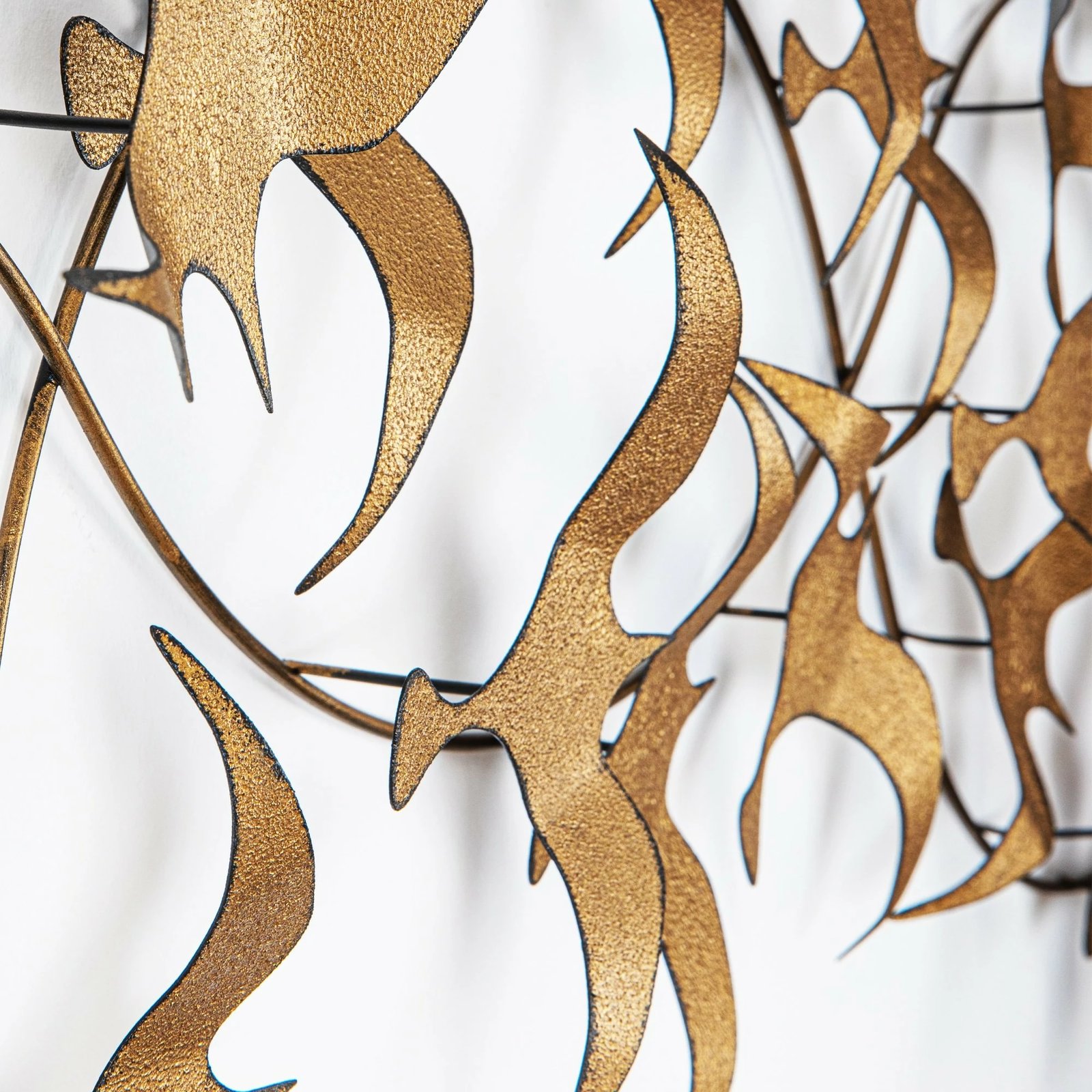 Aksesor dekorativ metalik për mur Wallity, Sahika, shumëngjyrësh, 112x11x50cm