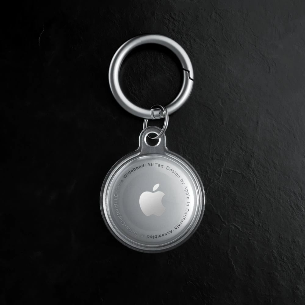 Mbështjellës silikon Tech-Protect Icon për Apple AirTag, transparent