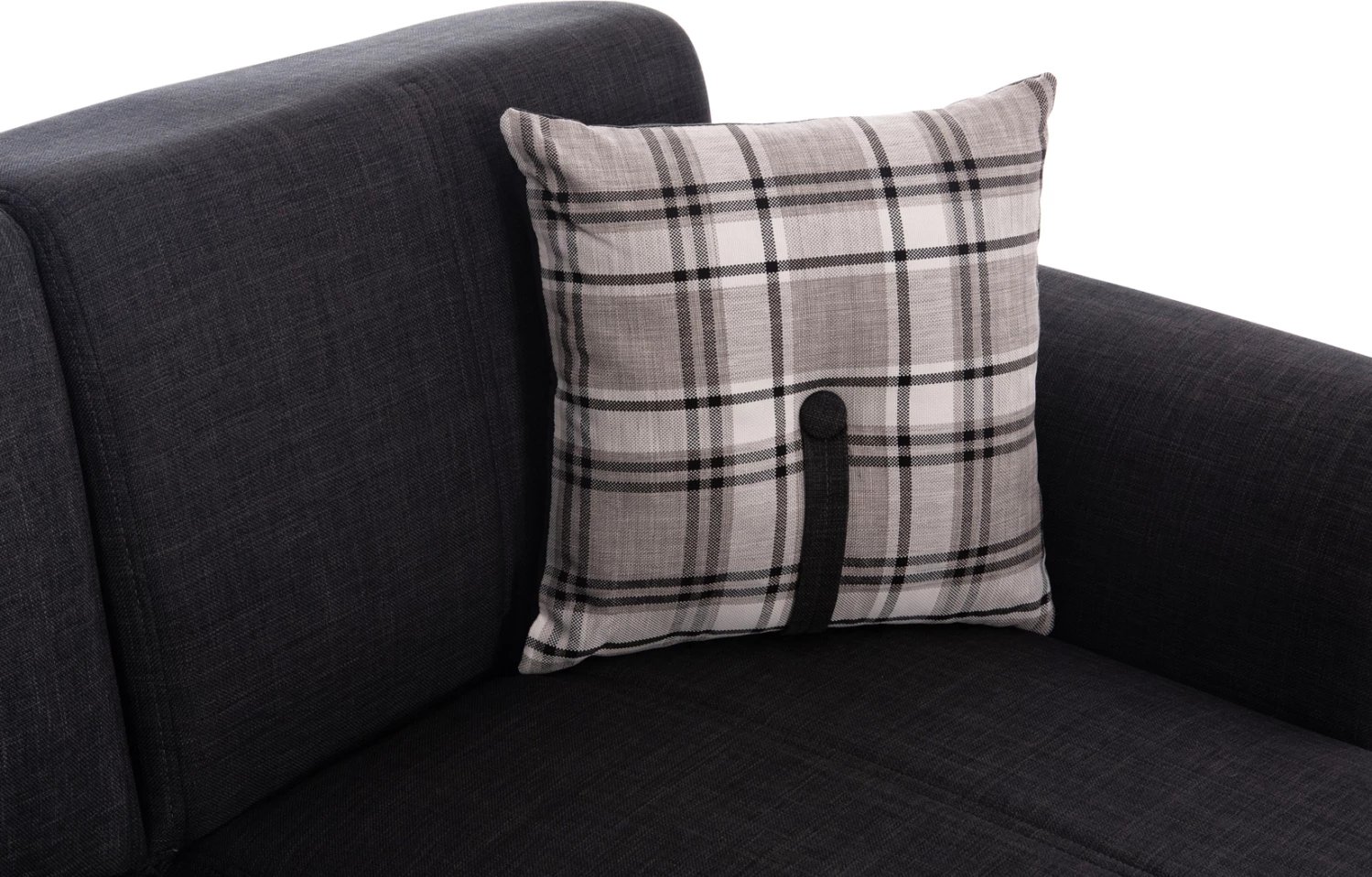 Kënd divan me shtrat dhe hapësirë për depo, ngjyrë antracit, BRONKO FH3291.01, 218x138x77cm