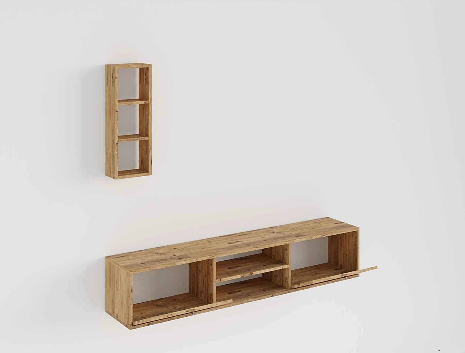 Komodë TV Hanah Home, Aurora, ngjyrë lisi Sapphire Oak