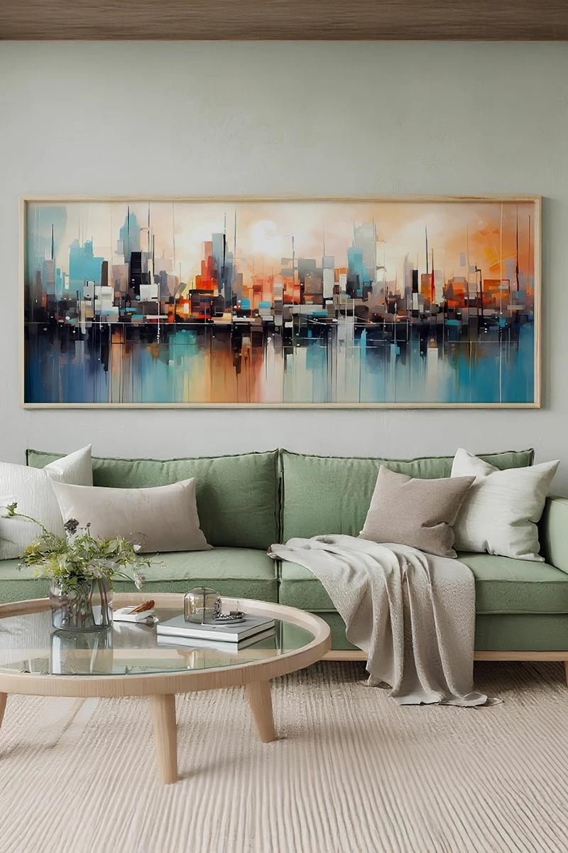 Pikturë dekorative me kornizë, Wallity, Artsmdfyty19-50120, shumëngjyrëshe, 50x120cm