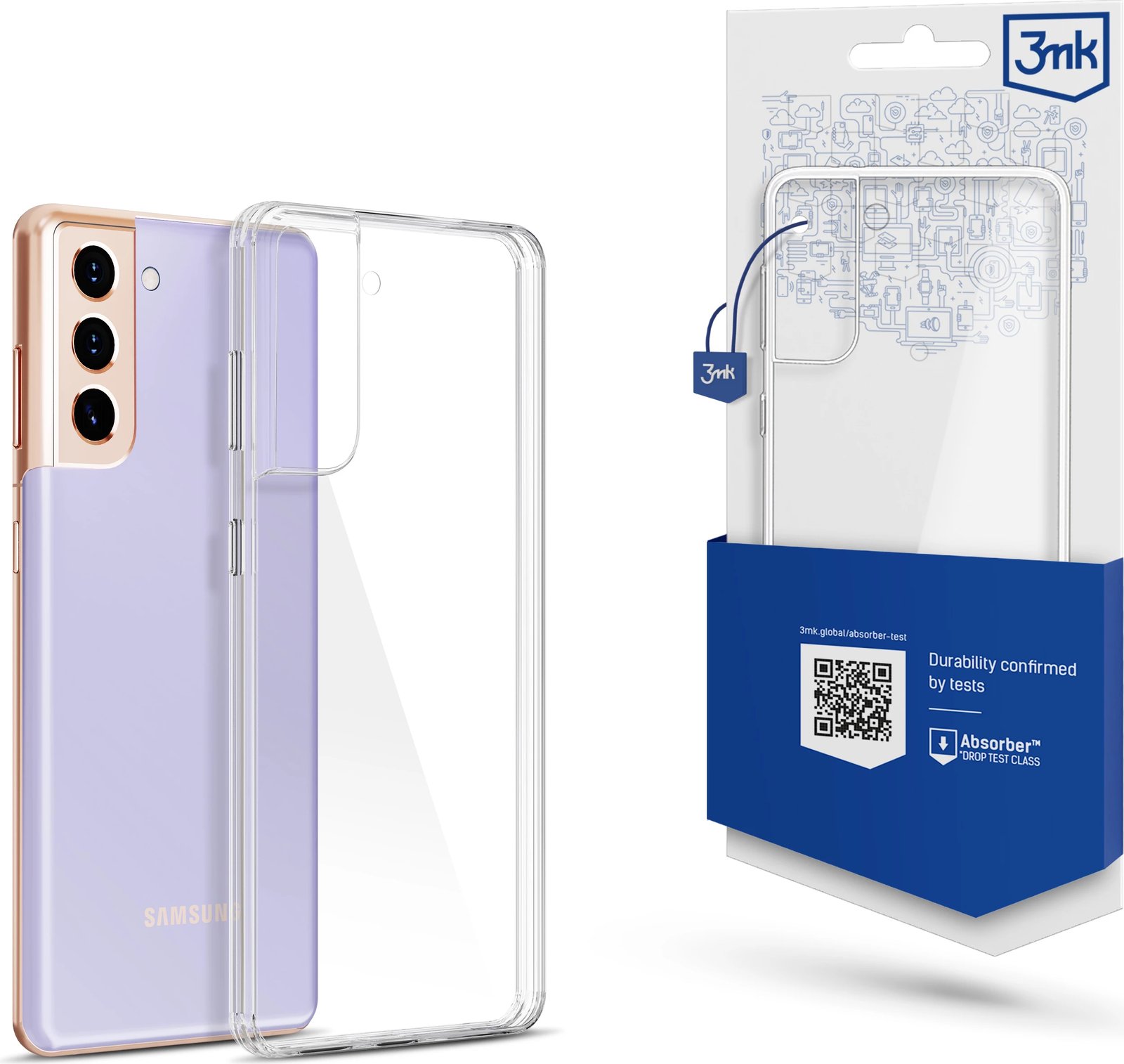 Mbështjellës 3mk Clear Case për Samsung Galaxy S21 5G, Transparent