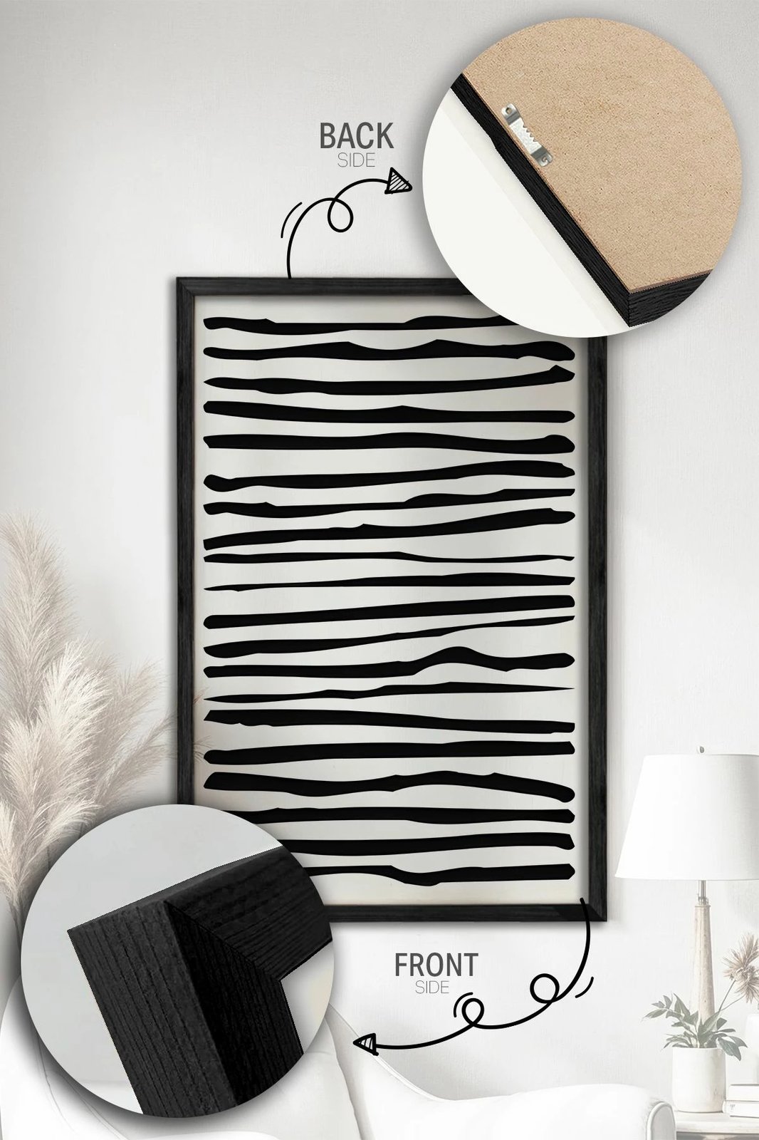 Pikturë dekorative me kornizë (3 copë), Wallity, Ersy3Syhcrv65