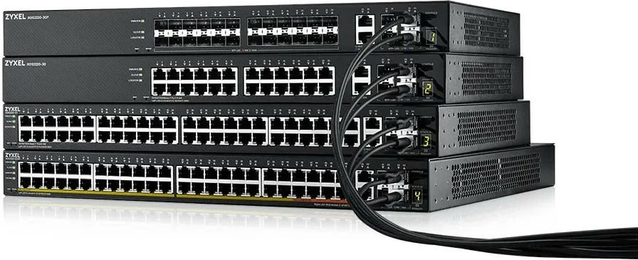 Switch i menaxhuar Zyxel XGS2220-30F, 24 porte SFP, Mini Tower, i zi