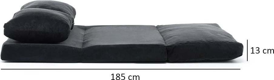 Divan-krevat 2 vendesh Atelier del Sofa, Taida, ngjyrë e zezë