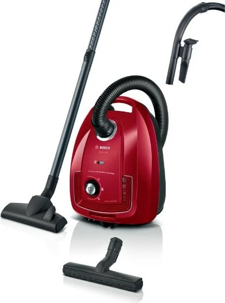 Fshesë me korrent Bosch Serie 4 BGD38RD1H, 600 W, Drum, 4 L, e kuqe