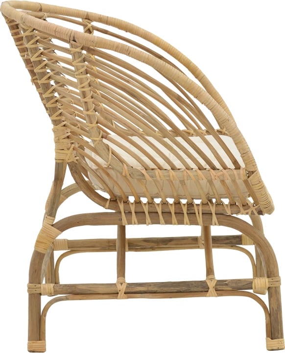 Karrige Inart prej druri natyral me jastëk 71x46x80cm