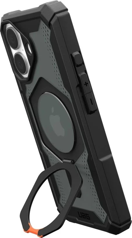 Mbështjellës Urban Armor Gear Plasma XTE për celular, për Apple, 6.1", TPU, zi-portokalli