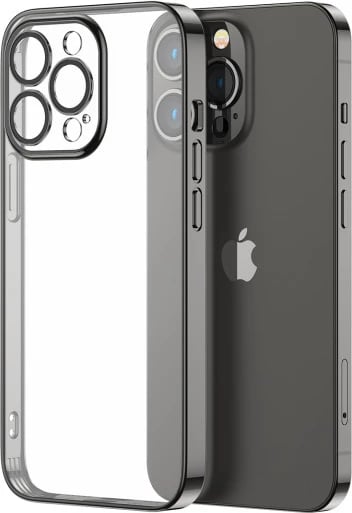 Mbështjellës Joyroom JR-14Q3 për iPhone 14 Plus, kornizë metalike, i zi