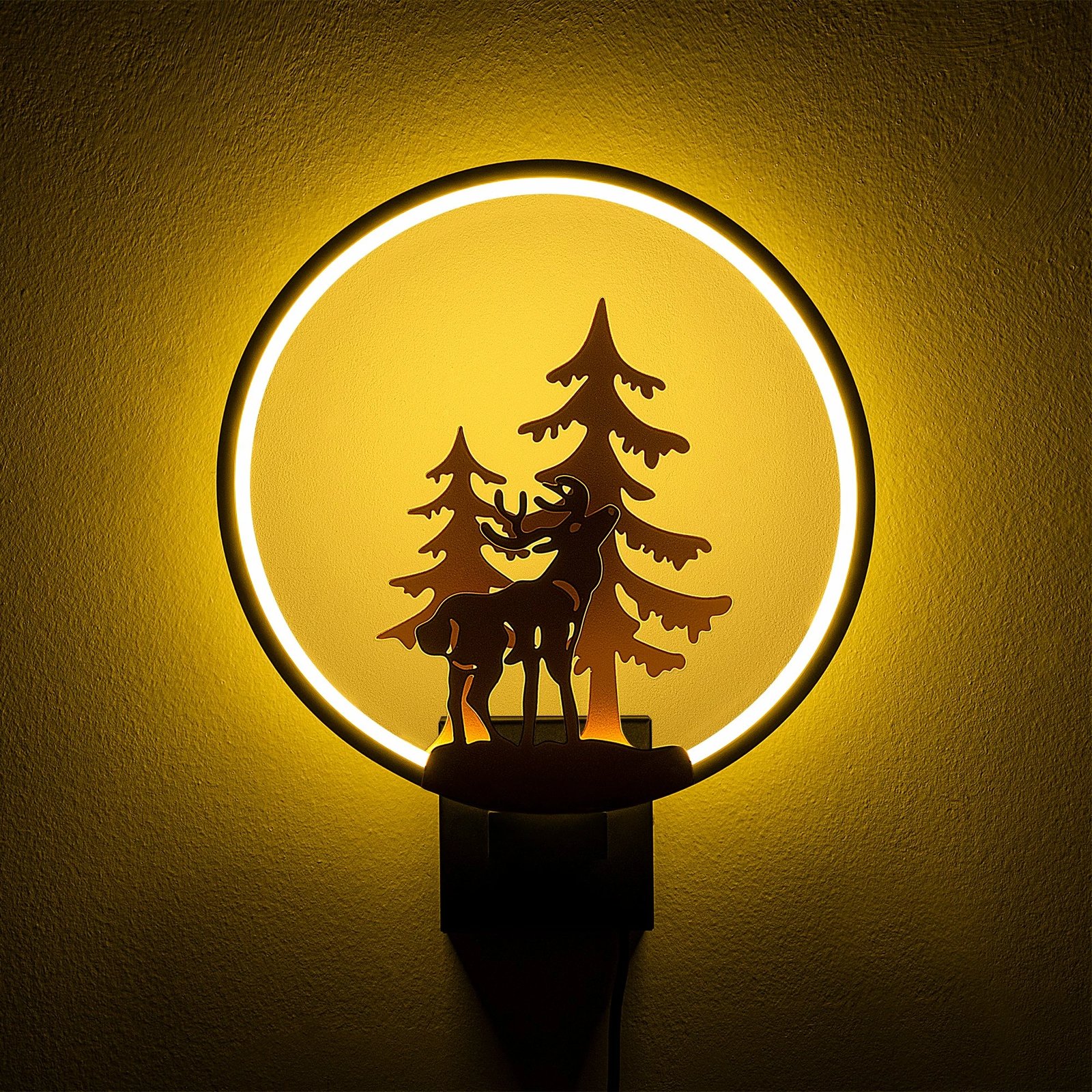 Llambë muri dekorative Opviq, XMAS24, e zezë dhe bakri